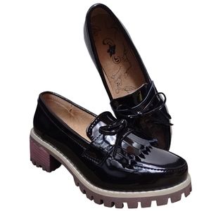 Chunky Black Patent Size 39 Shoes